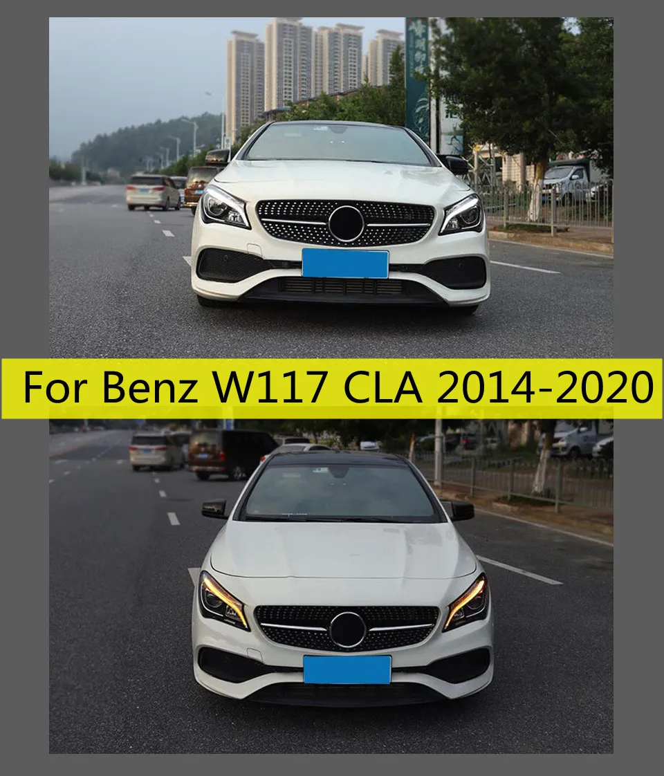 Car Lamp Daytime Running Lights Headlight For Benz W117 CLA LED Head light CLA200 2014-20 Auto Headlights Assembly