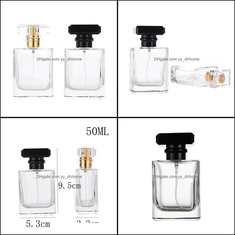 Wholesale Crystal Travel Perfume Bottles 50ml Refillable Empty Perfume Spray Bottles With Atomizer RRA6778