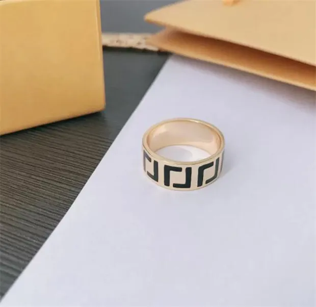 Fashion Jewelry designer fashion gold band rings luxury men's and women's couples high quality rings jewelry personalized simple holiday gifts