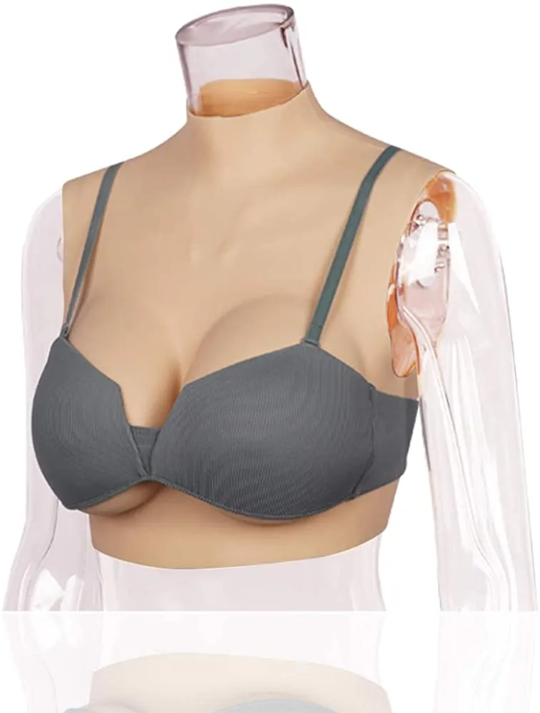 Half Body Silicone Breast Plate Realistic G-Cup Breast Shapes Artificial  Fake Boobs Enhancer for Cosplay Mastectomy Crowd (Color : Color 1, Size : G- Cup) : : Fashion