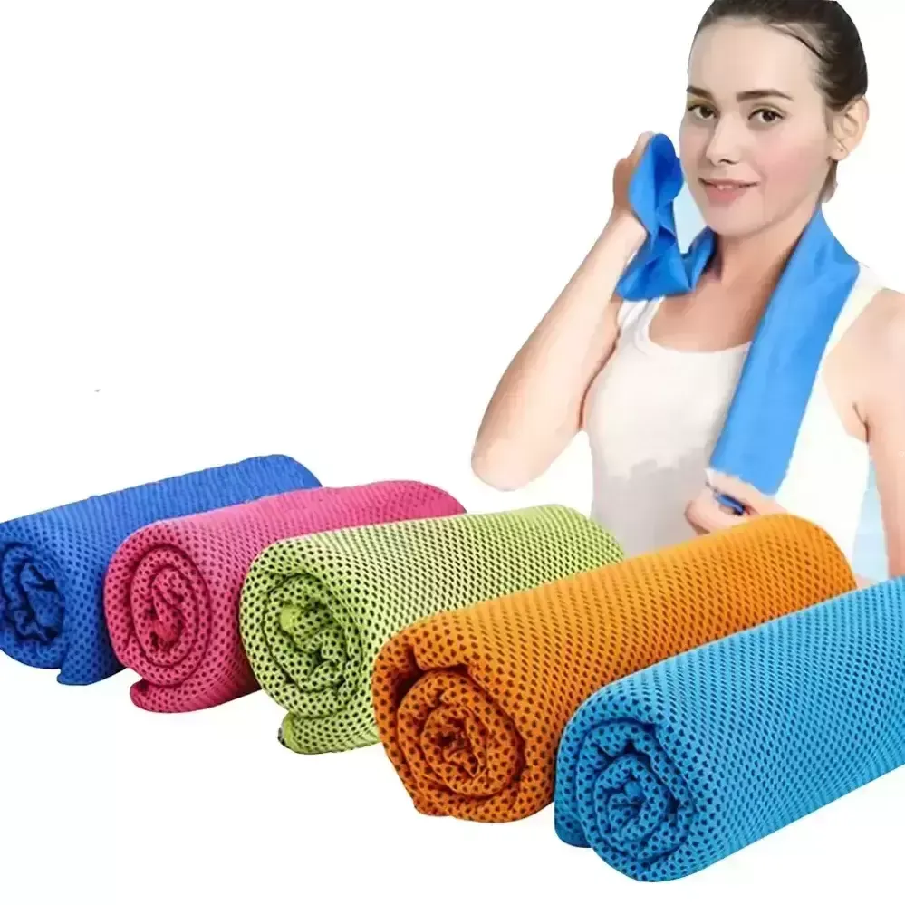 4 Asciugamani Raffreddamento Microfibra 30x83cm - Per Sport E Palestra