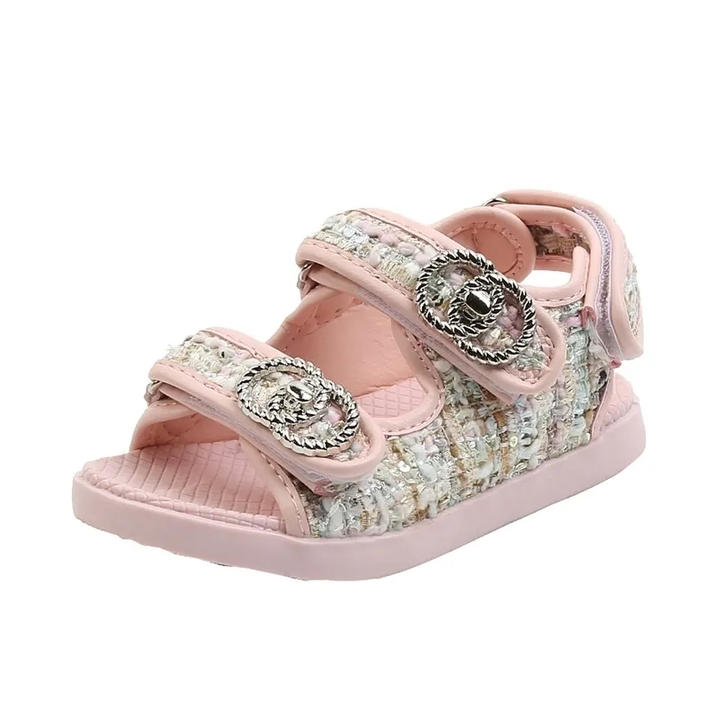 Dziewczęce Sandały Letnie moda księżniczka Buty Sofe Sole Medium Big Kids Casual Otwarte palce Buty plażowe Toddlery 220621