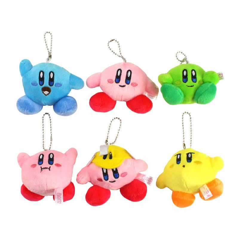 Anime Star Kirby Lindo Mini Muñeco de peluche Juguete Periférico Bolsa de dibujos animados Colgante Llavero Regalo de vacaciones DHL