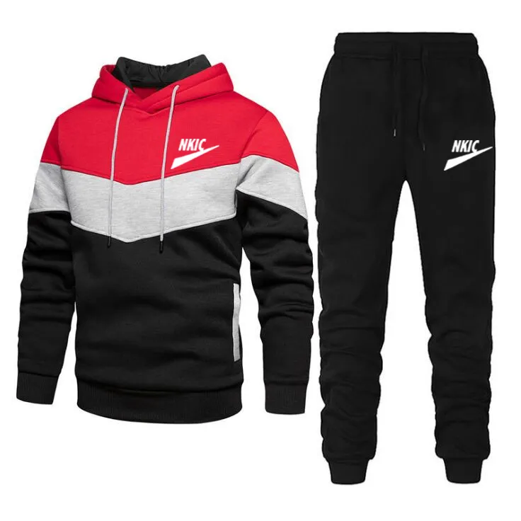 Tracksuits MENS 2022 Хлопок с капюшоном Верхняя одежда Hoodie Set Brand Куртка + Брюки 2 шт. Повседневные фитнес-залы Мужской Sportswear Suit S-3XL