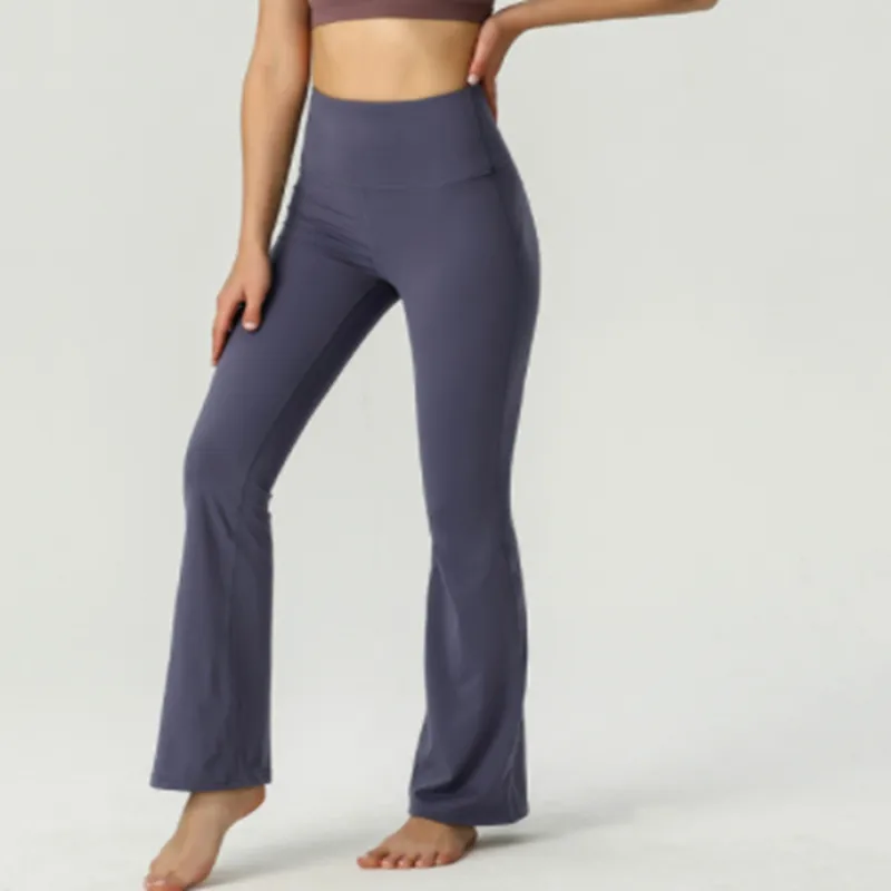 Pantaloni da yoga da donna Running Street Groove Flares Vita alta Pancia stretta Sport Yoga Allenamento Sexy Nine Minutes Pants211q