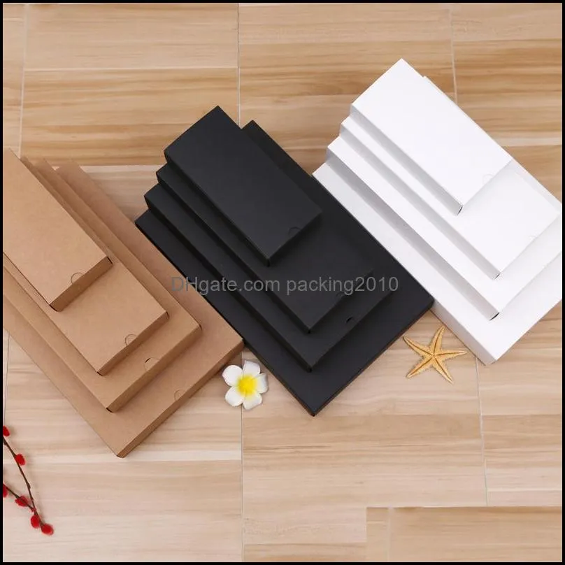 Cardboard box kraft Paper Drawer box Wedding White Gift Packing Paper Box For Jewelry/Tea/handsoap/Candy