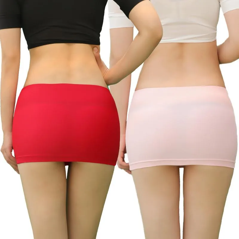 Saias Micro Mini 2022 Verão Sexy Meninas Moda Slim Partido Saia Apertado Escritório Sólido Hip Short