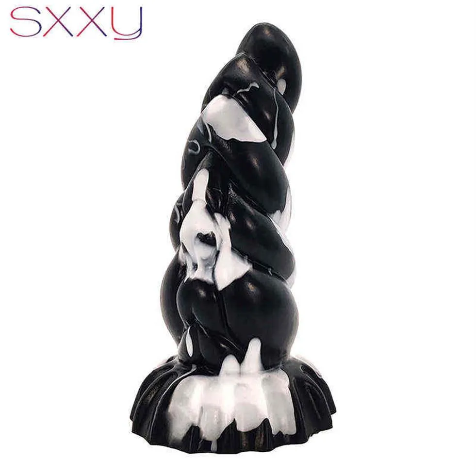 남성 여성을위한 nxy 항문 장난감 sxxy 곡선 장난감 액체 실리콘 판타지 엉덩이 pl195u