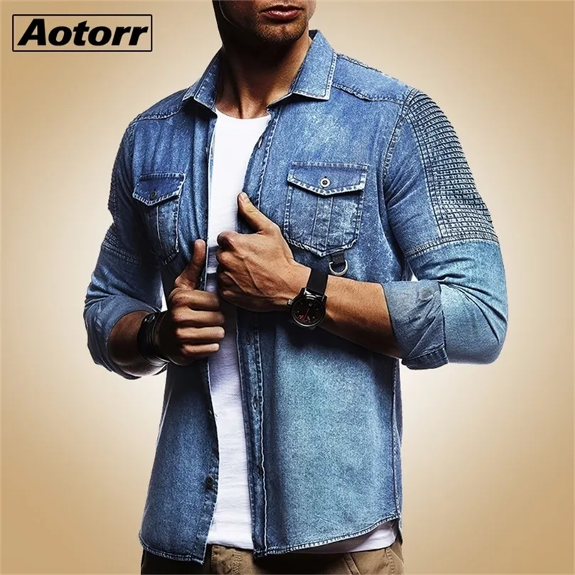 Men Slim Fit Jeans Jacket Cowboy Fashion Bomber Outwear Jacket Denim Coat Clothing Men s Jean Jacket Hip Hop Solid Coat LJ201013