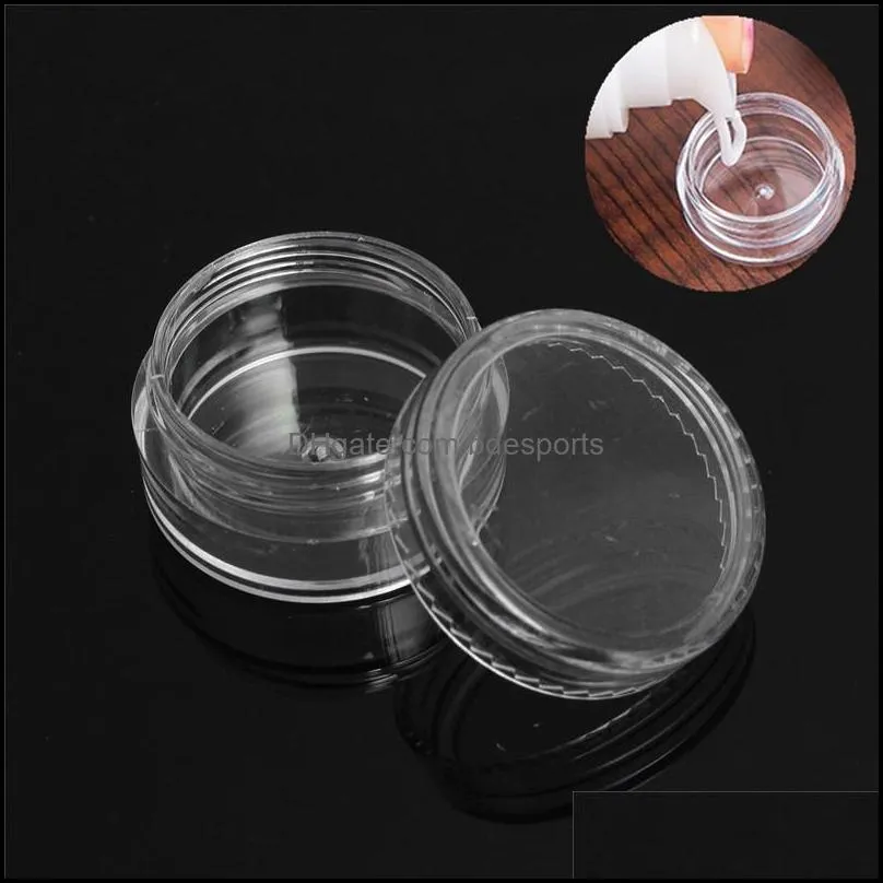 Empty Plastic Cosmetic Makeup Jar Pots Transparent Sample Bottles Eyeshadow Cream Lip Balm Container