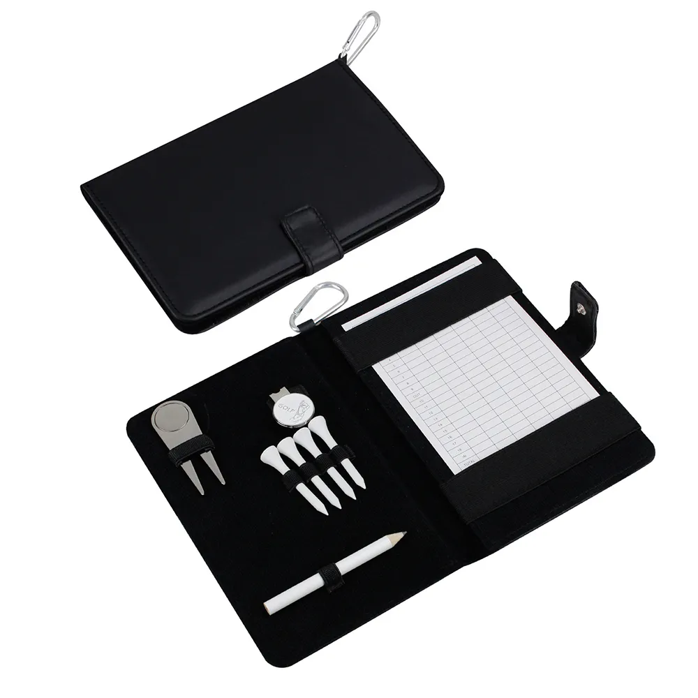 Deluxe Leather Golf Scorecard Holder Set Set Notebook Accessories Equipment