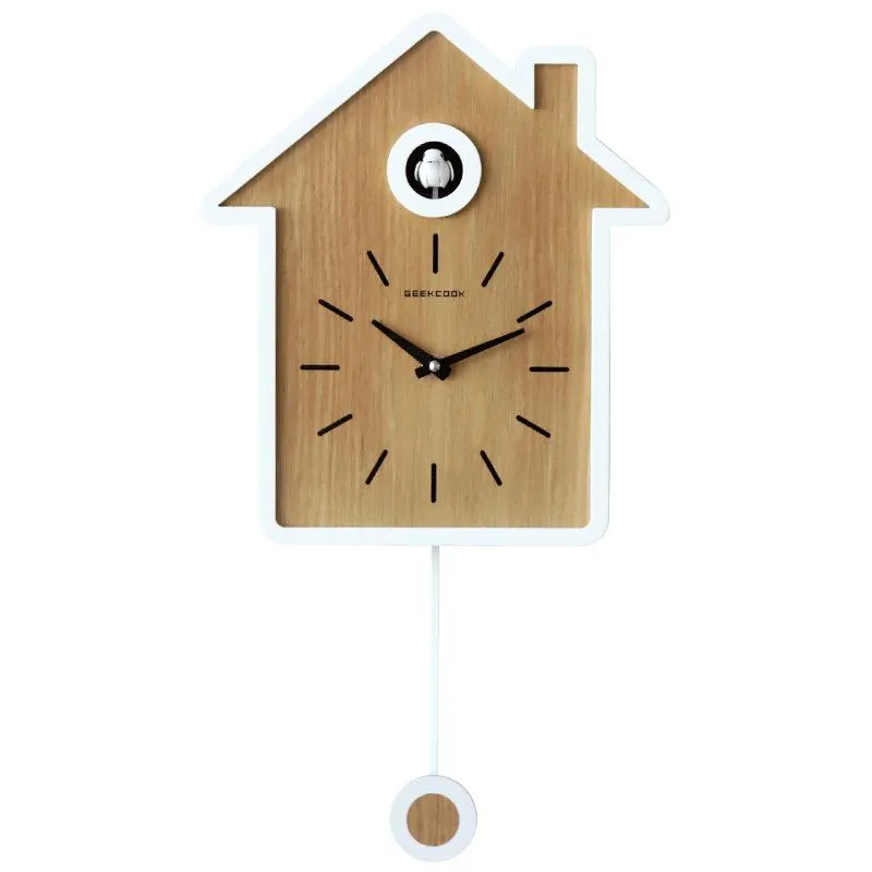 Wall Clocks Modern Cuckoo Clock Pendulum Silent Watches Luxury Birds Mechanism Home Decor Living Room Decoration GiftWall