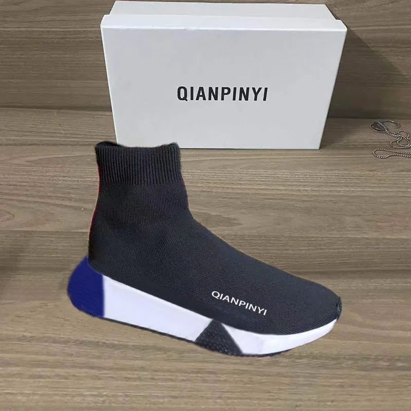 GAI Socks boots Spring Autumn classic Sexy gym Casual women designer Shoes Fashion men sports knitted elastic platform boot Lady Lace up Thick sneakers size 35-42-43-45