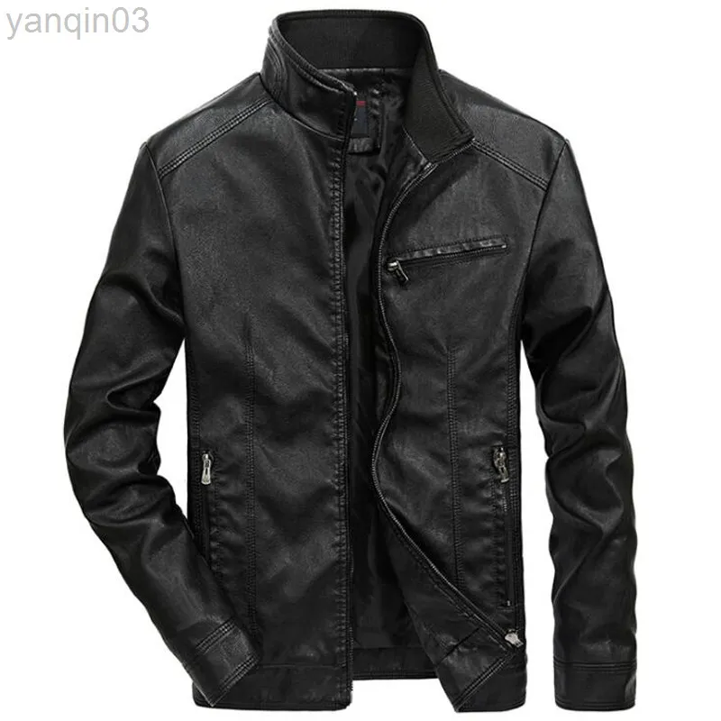 PU Leder Jacken Männer Frühling Herbst Casual Jugend Lokomotive Biker Faux Leder Jacke Plus Größe 4XL 5XL jaqueta masculino couro L220801