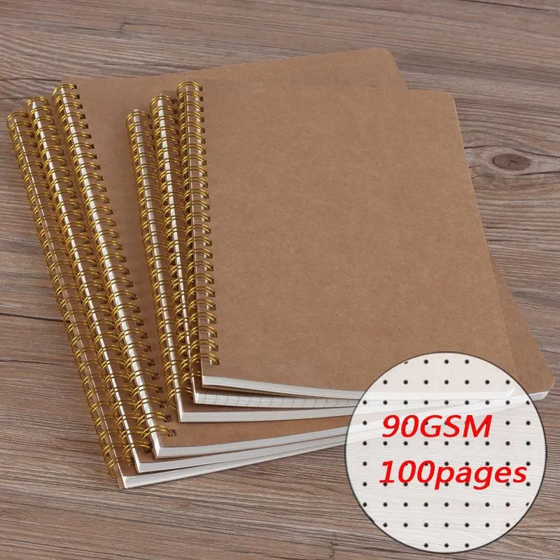 Wholesale Notepads Dotted Journal Kraft Paper Notebook Grid Blank