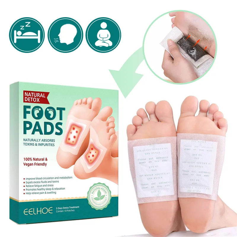 Detox Foot Patch Bambu Wormwood Pads Patches With Adhersive Foot Care Tool Förbättra sömnfötter klistermärke