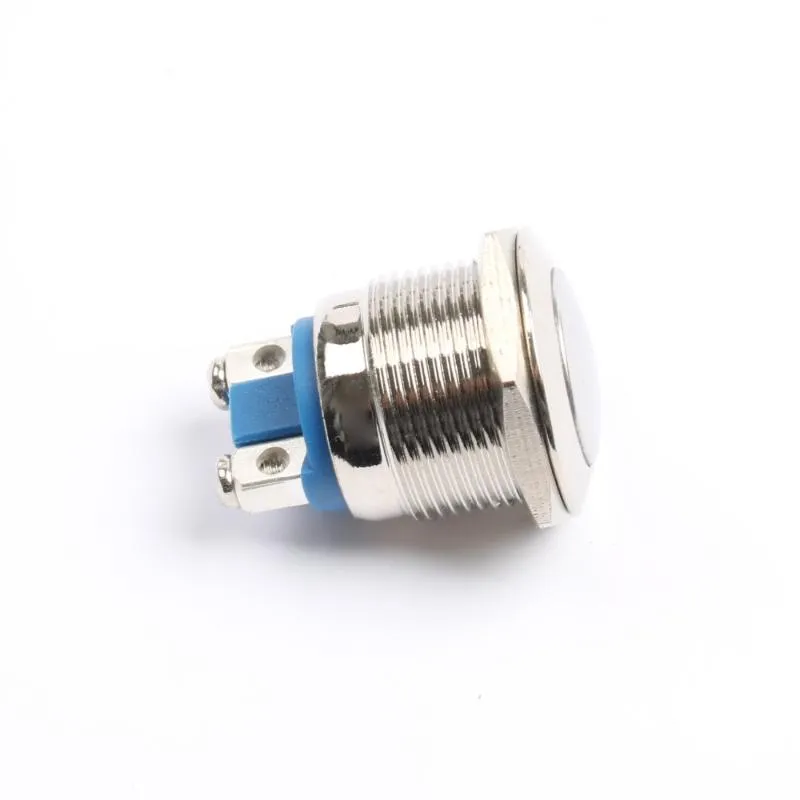 Switch 19mm Reset Momentary Metal Push Button 3A/250V Copper Plated Nickel Silver Car Horn Door Control Screw FootSwitch