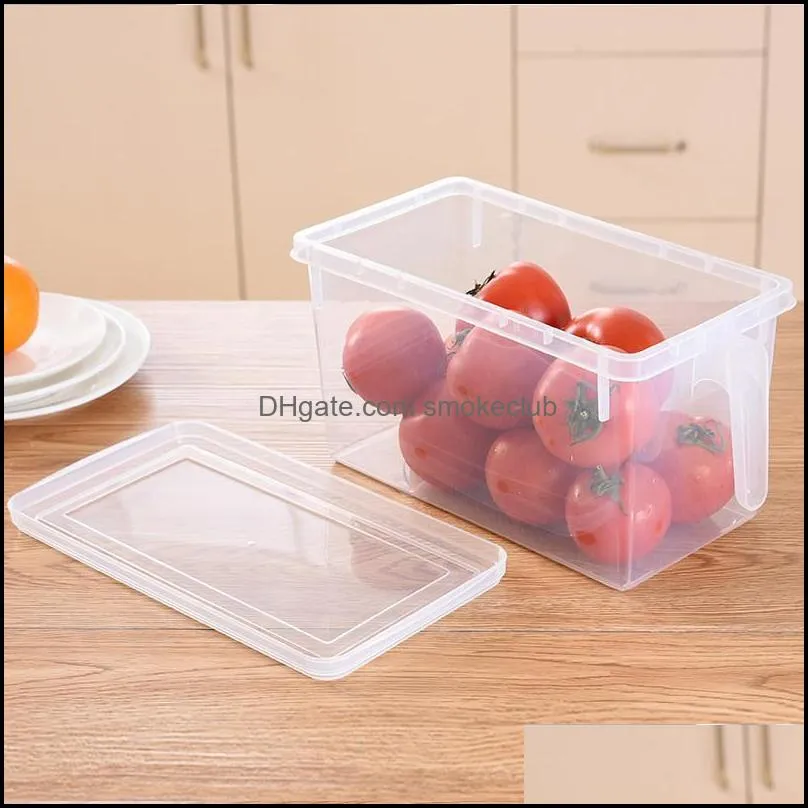 BPA Free Kitchen Transparent Storage Box Grains Beans Storage Sealed Organizer Food Container Refrigerator Storage Boxes 201029