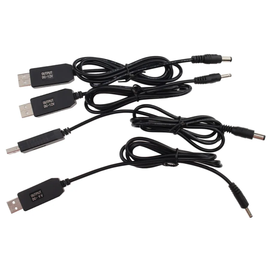 USB Power Boost Cables Line DC 5V To 9V 12V Step Up Converter Adapter Cable