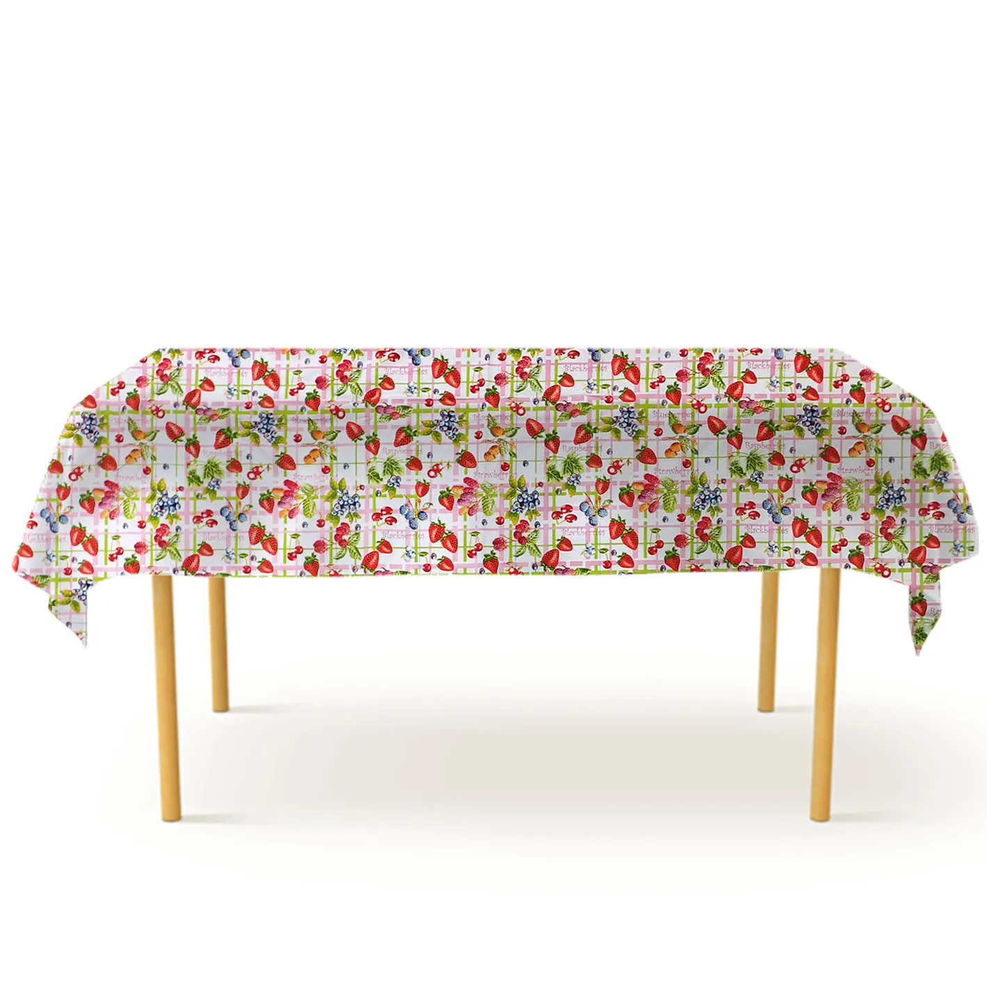 Tischdecke 160 x 132 cm, 100 % Baumwolle, sehr schöner Erdbeerdruck