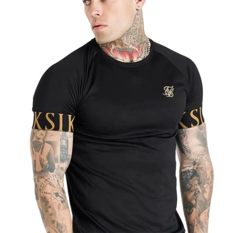 Sik Silk T Shirt Men Summer Short Sleeve Compression Tshirt Mesh Tops Tee Brand Male Clothing Casual Fashion T-shirts 220429