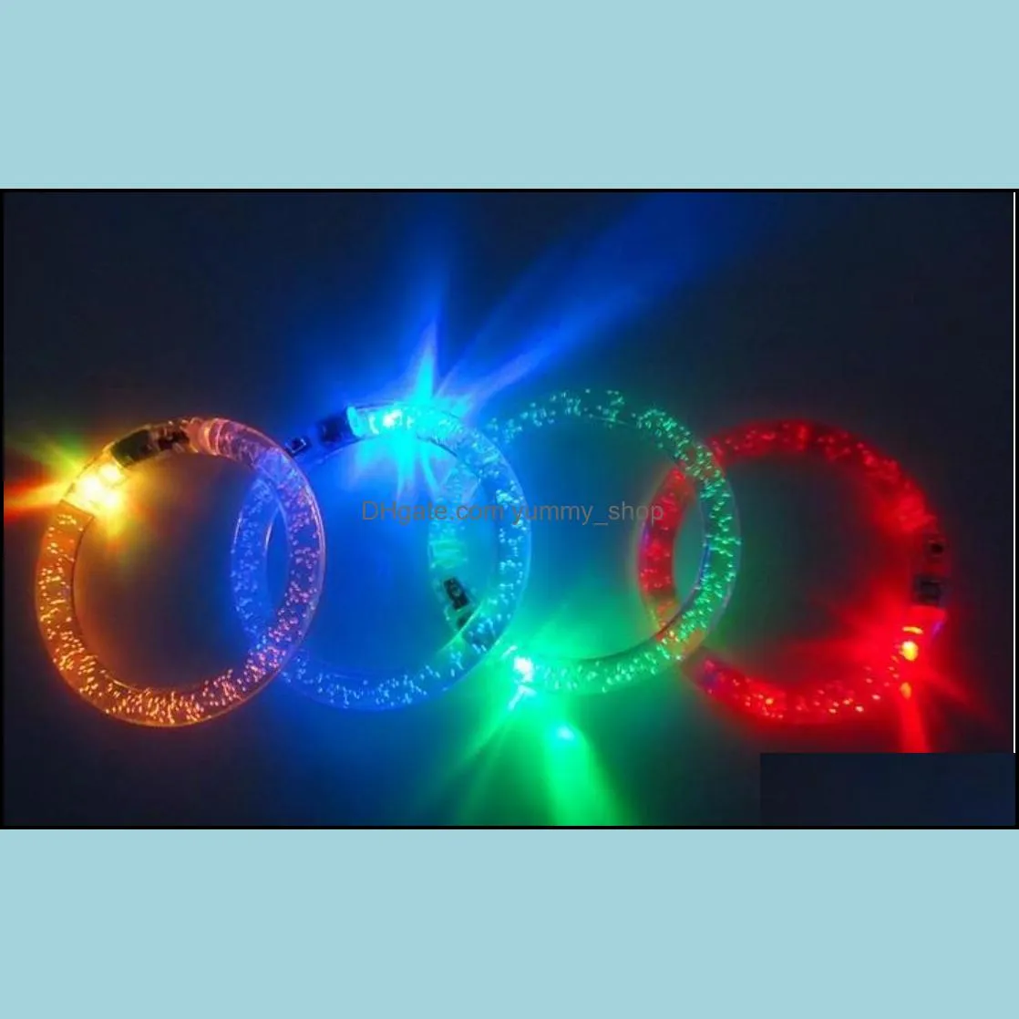 Wholesale light up toys Led flashing blinking bracelet Hand Ring Bracelets for party decoration for free ship