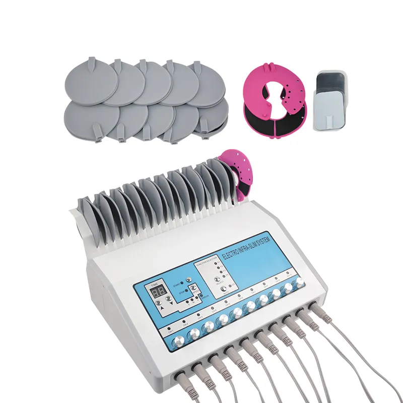 Nouveau modèle 2 en 1 EMS Machine chauffage infrarouge lointain Stimulation musculaire corps minceur impulsion électronique microcourant soulagement de la douleur soins de guérison perte de graisse ondes russes