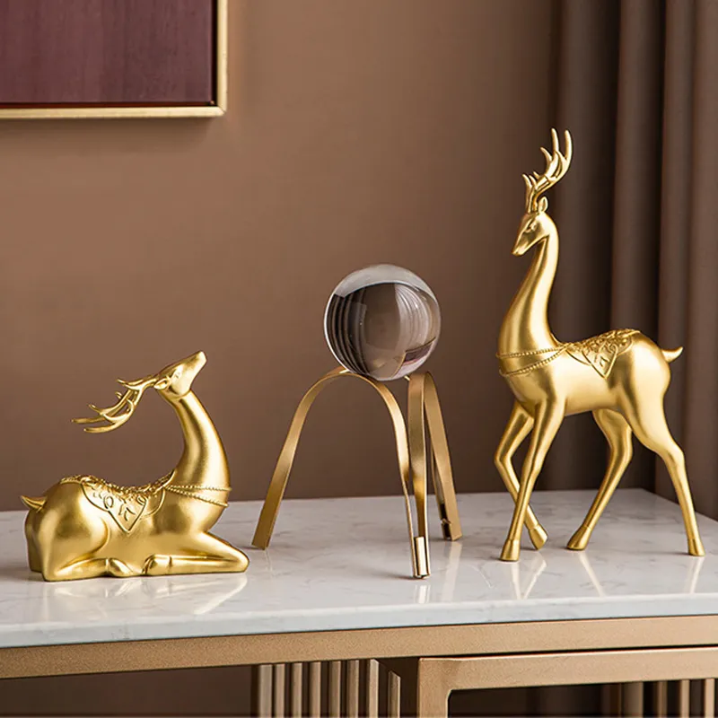 Home Decoration Next Home Accessories Animal Figurines Golden Ornaments  Abstract Art Modern Living Room Luxury Decor Gift 220426 From Deng10,  $26.12
