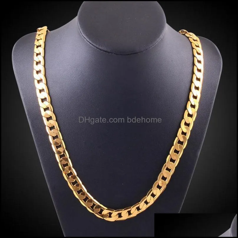high quality competitive price wholesale jewelry 18k gold necklace, fashion personality necklace wholesale 8mm free ship