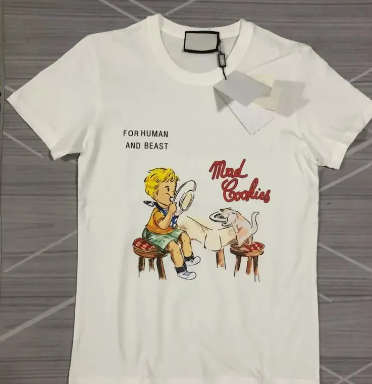 プリンティングティーコットンサマーストリートスケートボードメンズTシャツ男性女性半袖カジュアルデザイナーブランドラグジュアリー