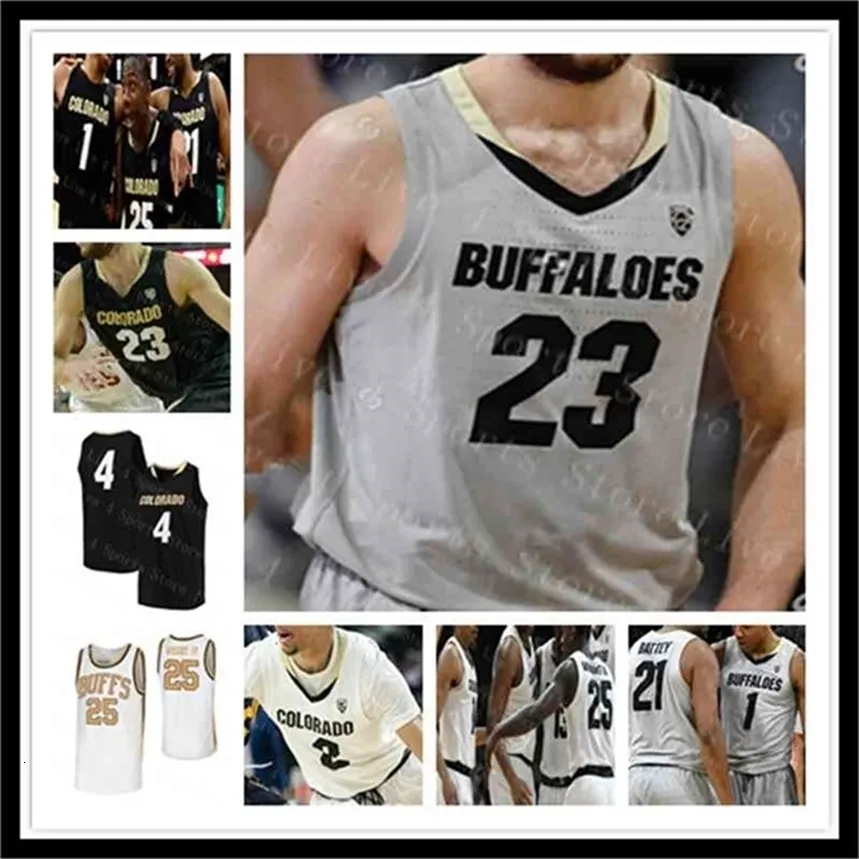 Chen37 2021 Colorado Buffaloes College Tyler Bey Jersey Basketball Men D'Hawn Schwartz Evan Battey Lucas Siewert Walton Eli Parquet Custom