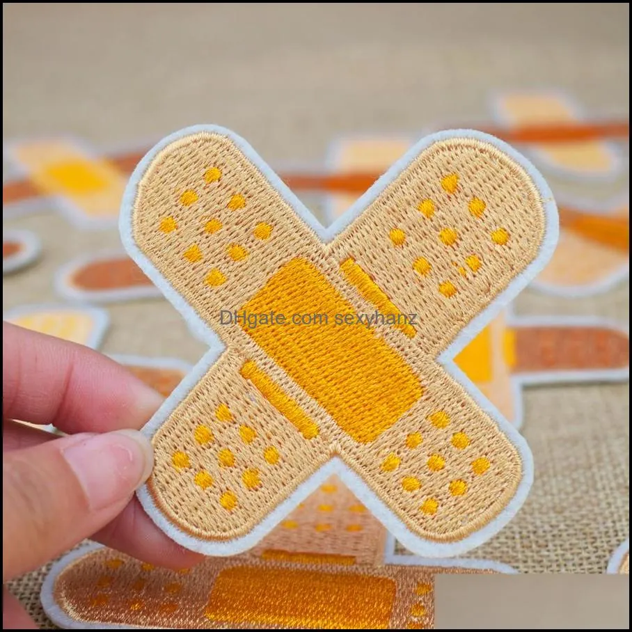 10pcs bandagees diy ironing on stripe sew embroidery clothing for garment accessories badges accessories