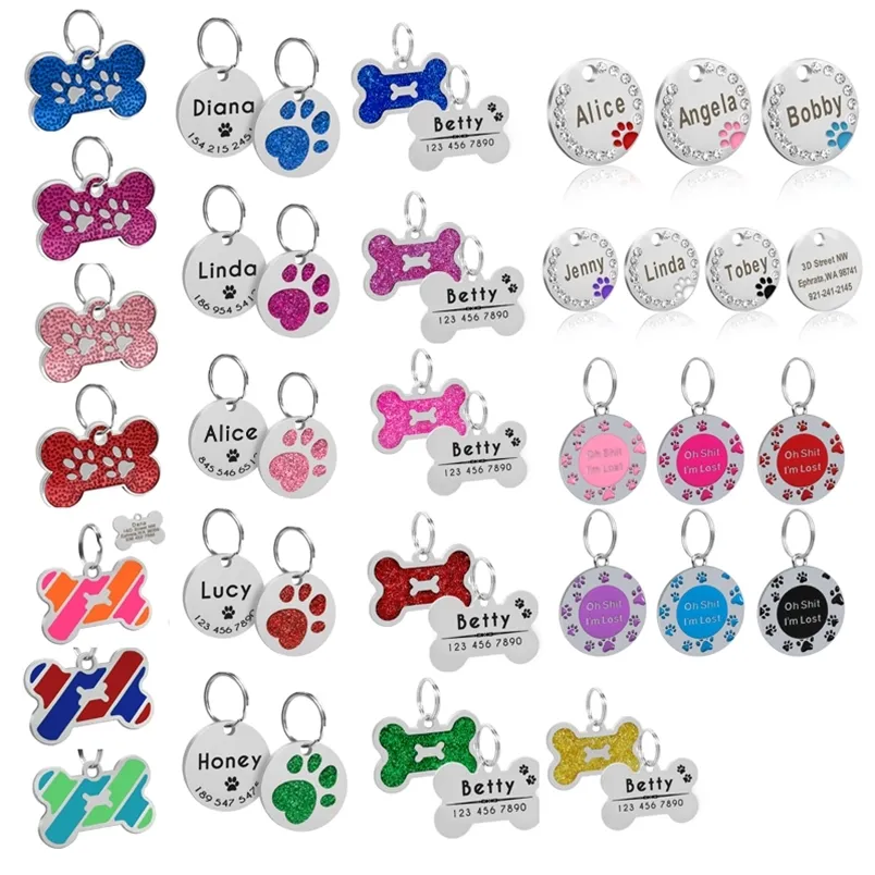 Dog ID Tag Custom Pet id Tags Collar Accessories Personalized Puppy Nameplate for Small Medium Large Dogs Chihuahua 220622