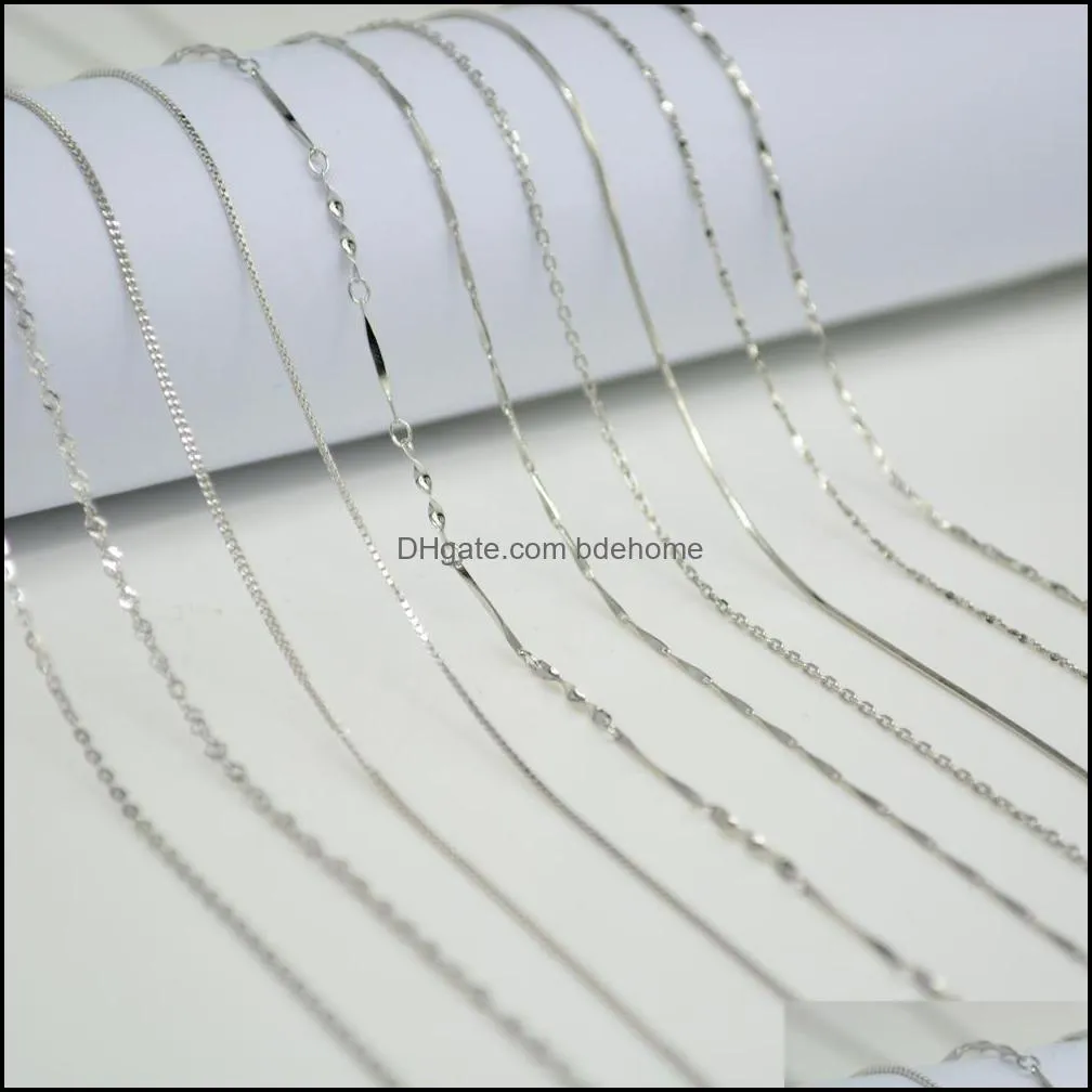 Factory direct sales S925 Sterling Silver Chains women`s side chain silver for jewelry diy high quality accessories wholesale