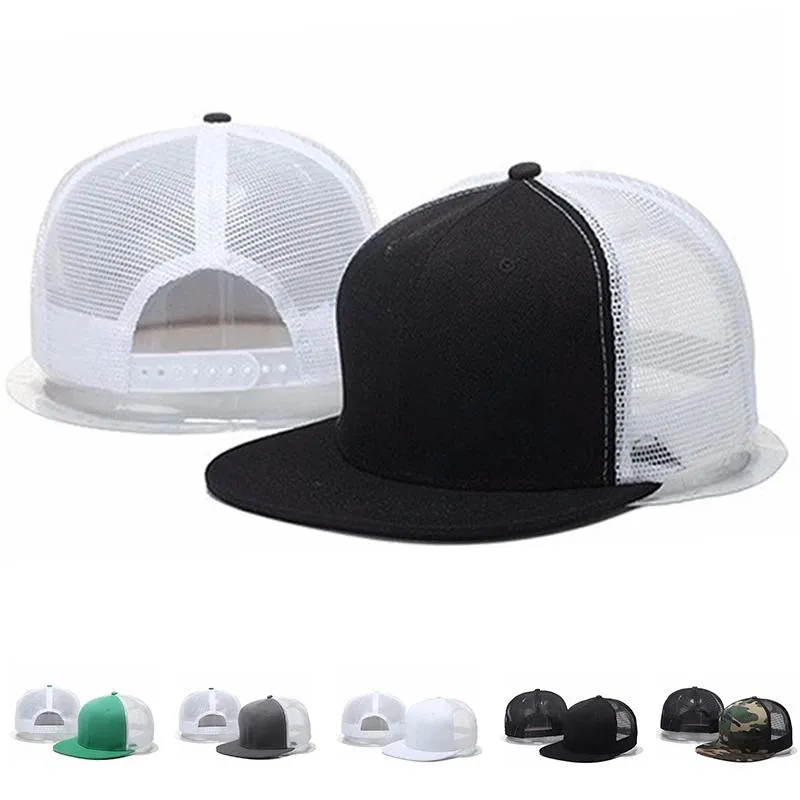 Ballkappen Mode Sommer Männer Licht Platte Mesh Snapback Kappe Frauen Flache Krempe Hip Hop Trucker Hut Outdoor Sport Atmungsaktive Sonne hutBall