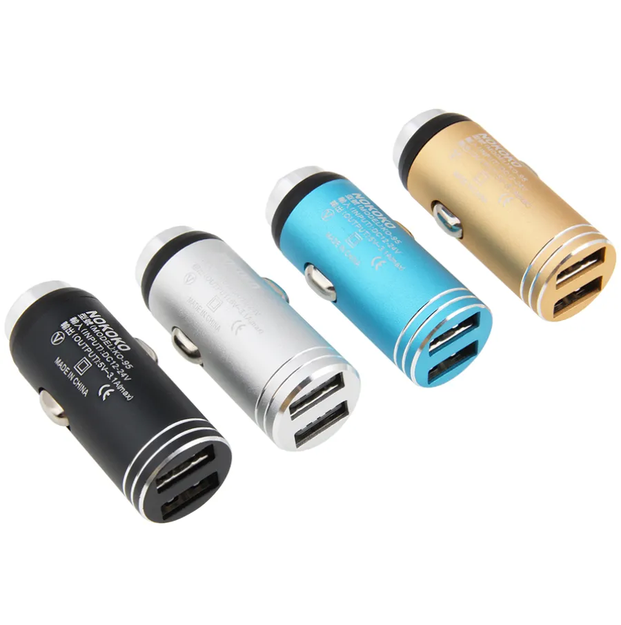 3.1A MAX CAR CAR ARCRGERS 2 PROTS فرض رسوم سريعة على محول شاحن USB Dual USB Samsung Huawei