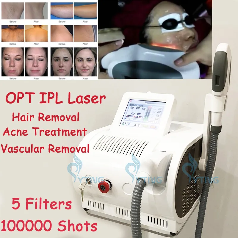 5 Filtry Elight Opt E-Light Laser IPL Maszyna do usuwania włosów Maszyna skóry odmładzanie pigmentacja Usuwanie trądziku naczyniowego