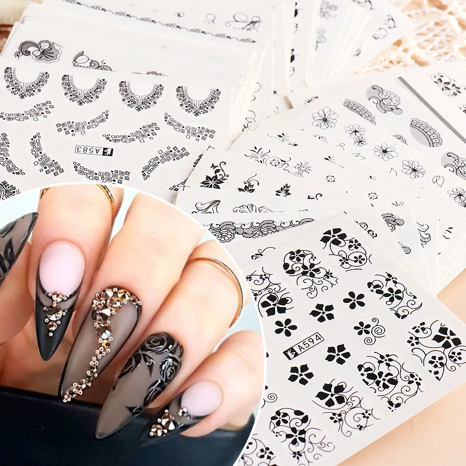 lace designs on nails