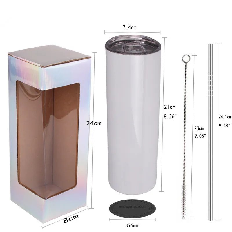 20oz Double Wall Stainless Steel Insulated Sublimation Blanks With  Holographic Design, Metal Straw, And Window Ideal For Coffee Cups And  Coffee Mug With Straw From Topshenzhen, $4.52