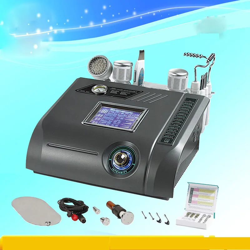 6 في 1 لا إبرة mesotherapy diamond dermabrasion device w led pdt photon 7 colors skin scrubber bio lift