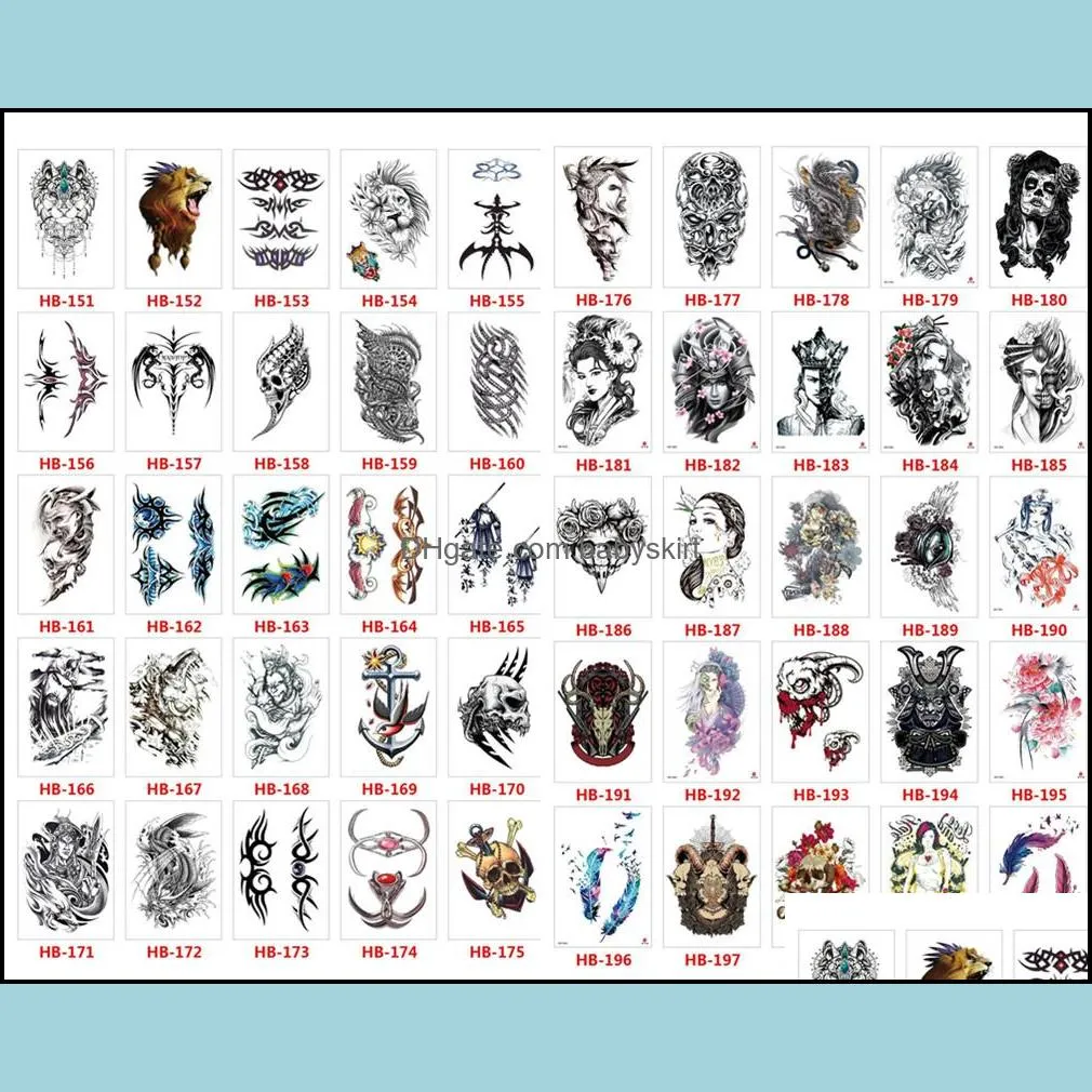 Newest! 1600 Styles Half Sleeve Tattoo Sticker Arm Temporary Tattoos Waterproof Sticker Accept Customized Tattoo Mixed Randomly Sent