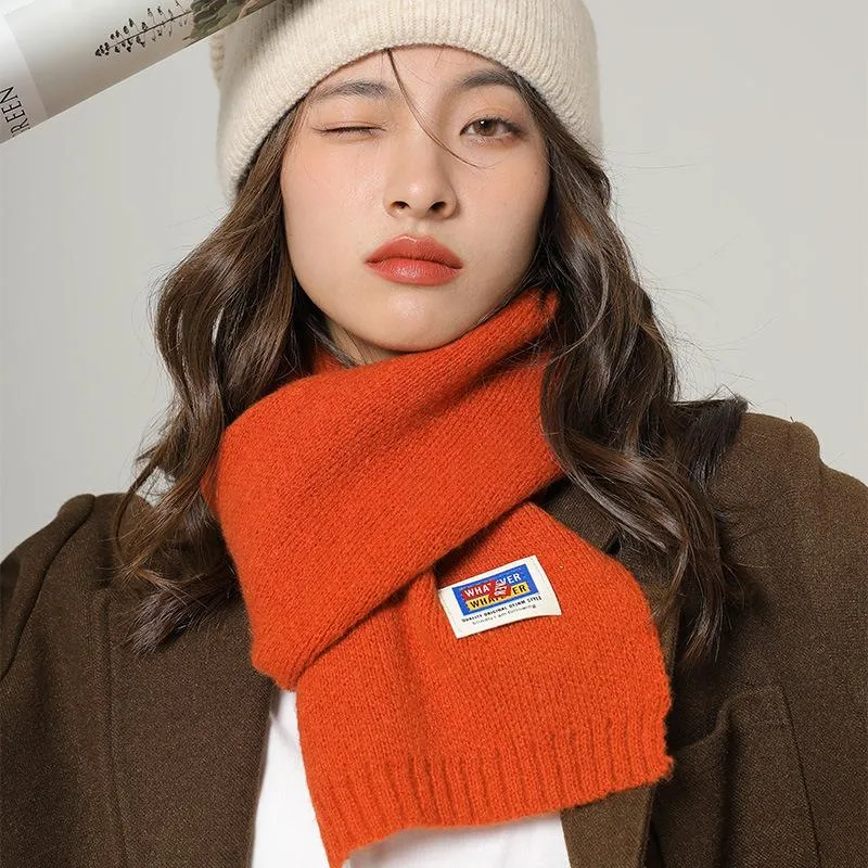 Berretti a maglia moda donna ragazze caldo inverno autunno sciarpa scialle stile coreano spesso anello di lana tinta unita