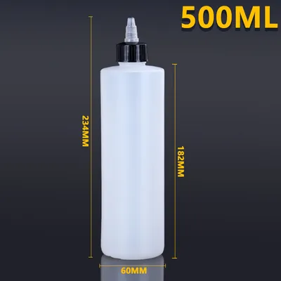 6 Pieces 500ml Wide-neck Bottles With Screw Caps, Chemicals Bottle, Laboratory Bottle With Lid Can Be Used As A Storage Container, For Lab Kitchen Or Domestic Use (White