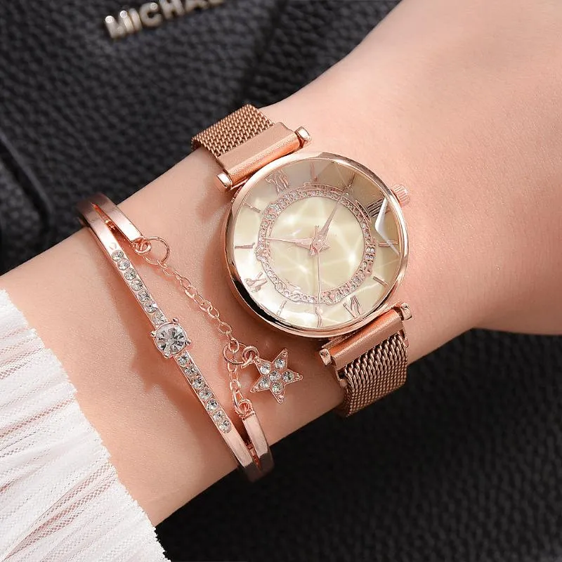 Wristwatches Ladies Crystal Bracelet Watch Casual Fashion Dress Premium Luxury Clock 2022Wristwatches WristwatchesWristwatches
