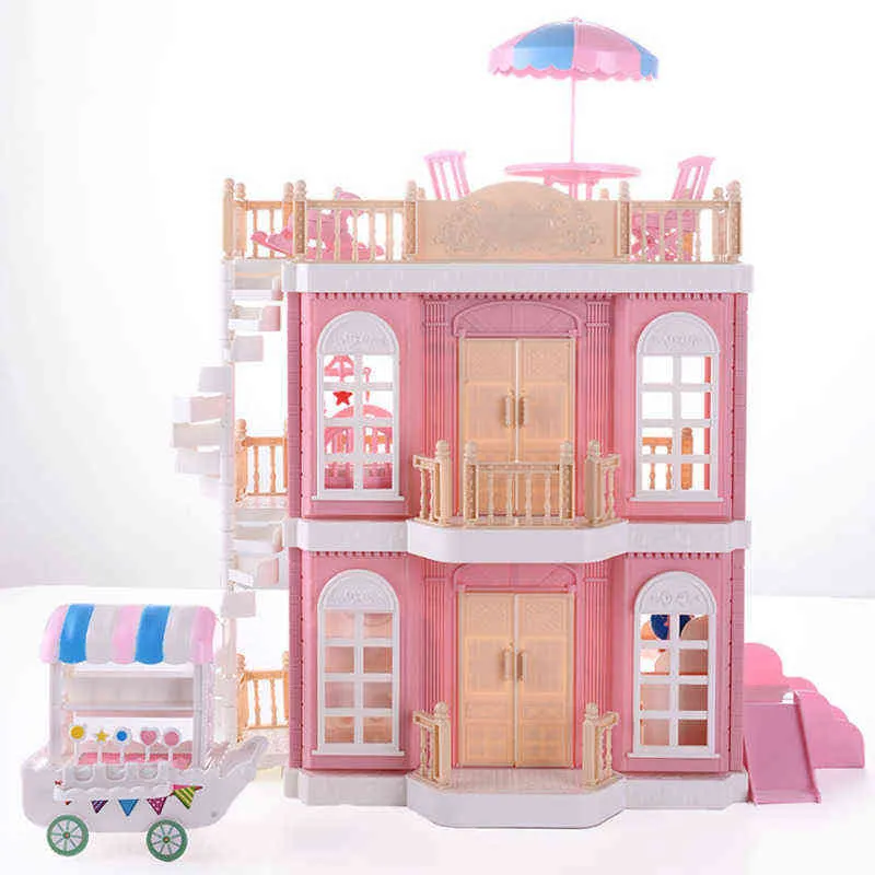Pink and shop blue dollhouse