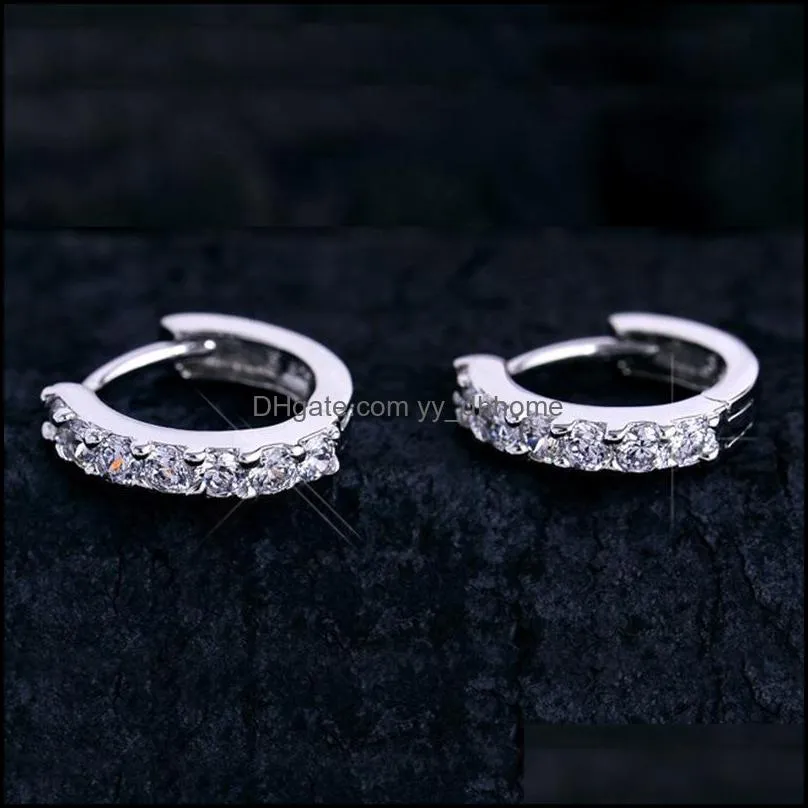 Stud Earrings Jewelry Cute Romantic 925 Sier Paved With Cubic Zircon Earring For Women Drop Delivery 2021 4Iacc