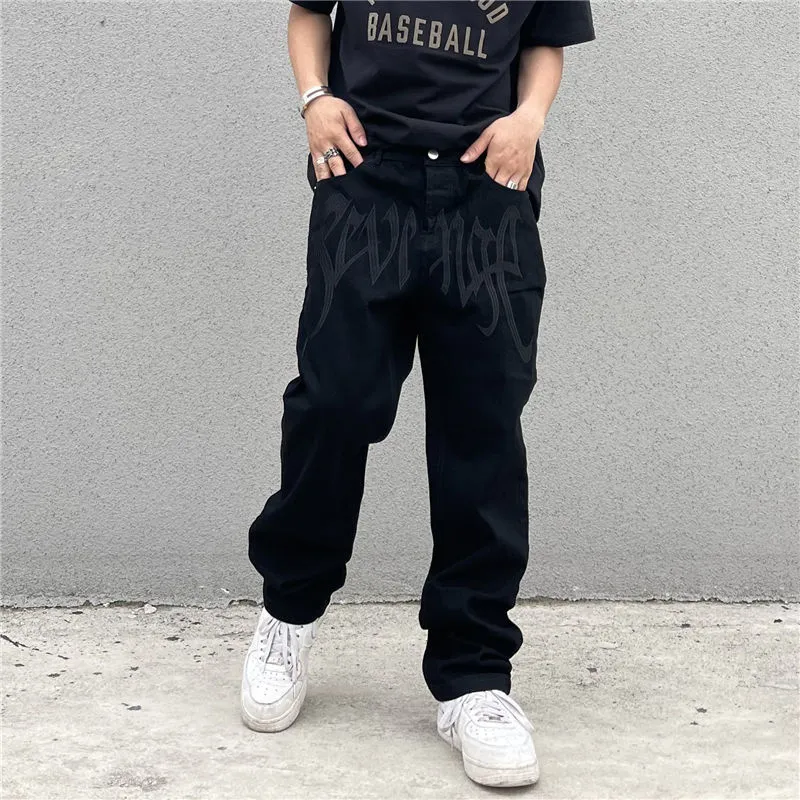 HOUZHOU Jeans larghi Jeans strappati per uomo pant... – Grandado