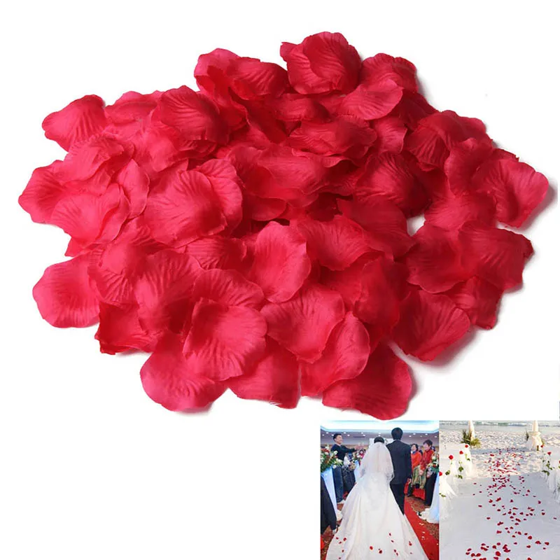 Romantyczny fałszywy sztuczne jedwabne płatki róży suche suszone kwiat zaręczynowy