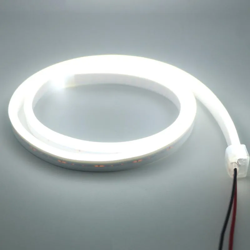 Tiras à prova d'água tira de LED LED D12V Lâmpada de sinal de néon macio 2835 SMD para armário de barra 1-10m Tubo de corda DIY Festa de Natal