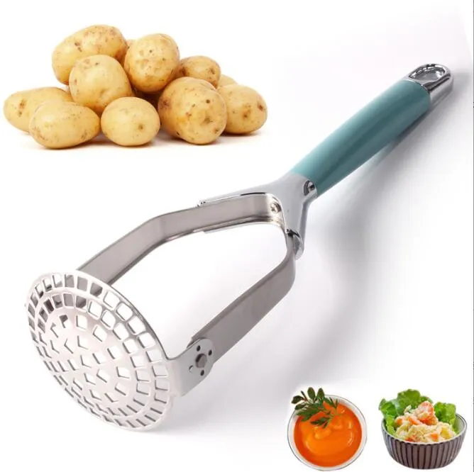 Triturador de patatas plegable, herramientas de cocina de acero inoxidable de alta resistencia, utensilio de cocina conveniente para hacer puré de patatas, verduras y frutas